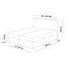 MAGIC szürke kárpitozott boxspring ágy méretei