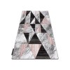 Szürke-rózsaszín geometrikus ALTER szőnyeg