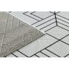 Szürke-krémszínű geometrikus Sizal szőnyeg