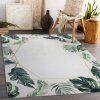 Szürke-zöld Monstera szőnyeg