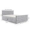 MONTANA krémszínű boxspring ágy magas háttámlával