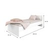 BASIC PLUS minimalista stílusú fehér ágy 90x200
