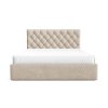 BEST 4 krémszínű franciaágy 180x200 steppelt háttámlával