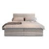 SAMANA krémszínű boxspring ágy 140x200 magas háttámlával