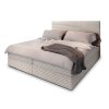 SAMANA krémszínű ágyneműtartós boxspring ágy 140x200