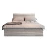 SAMANA krémszínű boxspring ágy 180x200 magas ágytámlával