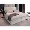SAMANA krémszínű kordbársony szövettel kárpitozott boxspring ágy 180x200
