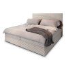 SAMANA krémszínű ágyneműtartós boxspring ágy 180x200