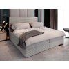 SAMANA szürke boxspring ágy 140x200 kordbársony szövettel kárpitozva