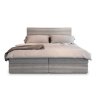 SAMANA szürke boxspring ágy 180x200 magas háttámlával