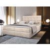 GLOS krémszínű boxspring ágy 160x200 bonell rugós matracokkal