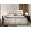 GLOS krémszínű boxspring ágy 180x200 lábakkal