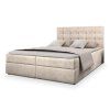 GLOS krémszínű ágyneműtartós boxspring ágy 140x200