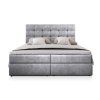 GLOS szürke boxspring ágy 160x200 magas steppelt háttámlával