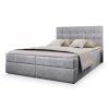 GLOS szürke ágyneműtartós boxspring ágy 160x200
