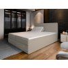 DASTOR szürkés-bézs boxspring ágy 140x200 állítható matraccal