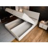 DASTOR krémszínű felnyitható ágyneműtartós boxspring ágy 140x200