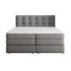 AREZI szürke boxspring ágy 140x200 ágyneműtartóval