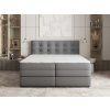 AREZI szürke boxspring ágy 140x200 lábakkal