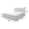 CEVANO krémszínű boxspring ágy 160x200 méretei
