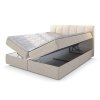 CEVANO krémszínű boxspring ágy 160x200 ágyneműtartóval