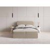 ARMELIN bézs boxspring ágy 140x200 lábakkal