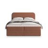 ARMELIN téglavörös boxspring ágy 180x200 bouclé szövettel kárpitozva