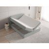 ARMELIN világösszürke ágynemátartós boxspring ágy 160x200