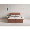 ARMELIN téglavörös ágyneműtartós boxspring ágy 140x200
