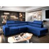 NOLA kék ágyazható sarokkanapé