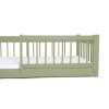 Leszanka olivazöld Montessori ágy 90x200 leesésgátlóval