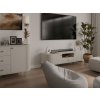 Elegáns Ovalio TV-állvány homokszínű kivitelben