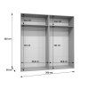Szélesszekrény mérete 200 cm Sandi 1