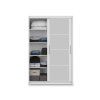 MARIOS tükrös fehér gardróbszekrény 140 polcokkal