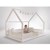 BIANCO Duo fehér leesésgátlós házikó ágy 140x200 a gyerekszobába